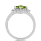 Inel din Argint 925 ( 2.43 grame ) cu Peridot Changbai și Topaz Alb 0.75 Carate