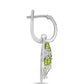 Cercei din Argint 925 ( 6.01 grame ) cu Peridot Changbai și Topaz Alb 3.3 Carate