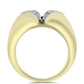 Inel din Argint 925 Placat cu Aur ( 4.99 grame ) cu Diamant Albastru Dansator și Topaz Alb 0.13 Carate