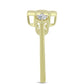 Inel din Argint 925 Placat cu Aur ( 2.91 grame ) cu Diamant Albastru Dansator și Topaz Alb 0.27 Carate