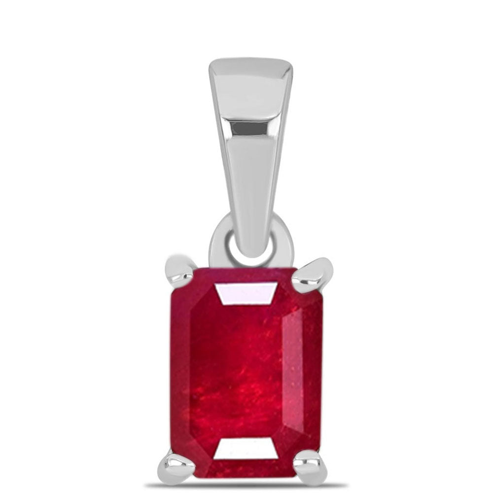 Pandantiv din Argint 925 ( 0.68 grame ) cu Rubin Malagasy 1.31 Carate 1 