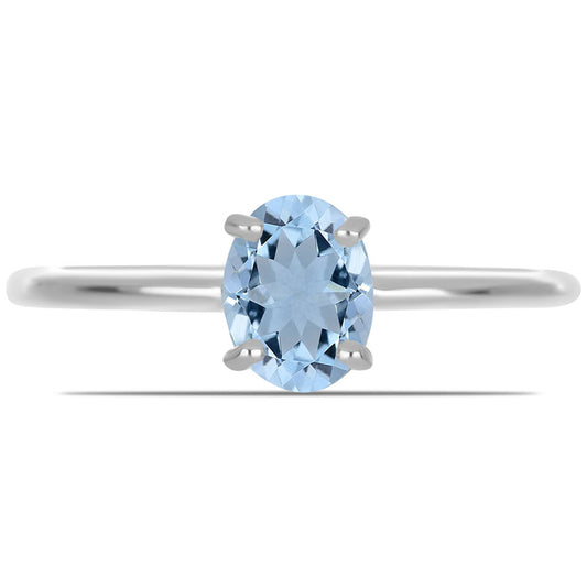 Inel din Argint 925 ( 1.63 grame ) cu Acvamarin Embu County 0.66 Carate