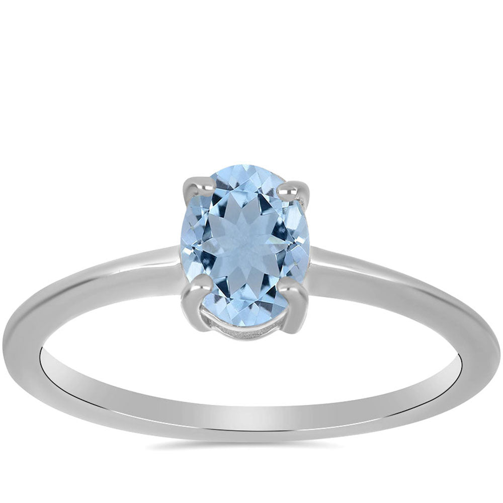 Inel din Argint 925 ( 1.63 grame ) cu Acvamarin Embu County 0.66 Carate 3 