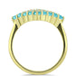 Inel din Argint 925 Placat cu Aur ( 3 grame ) cu Cuarț Paraiba 1.54 Carate