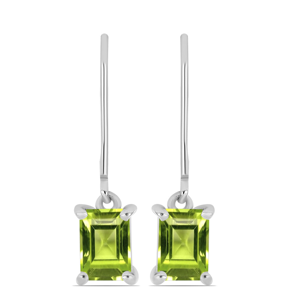 Cercei din Argint 925 ( 1.87 grame ) cu Peridot Changbai 2.14 Carate 3 