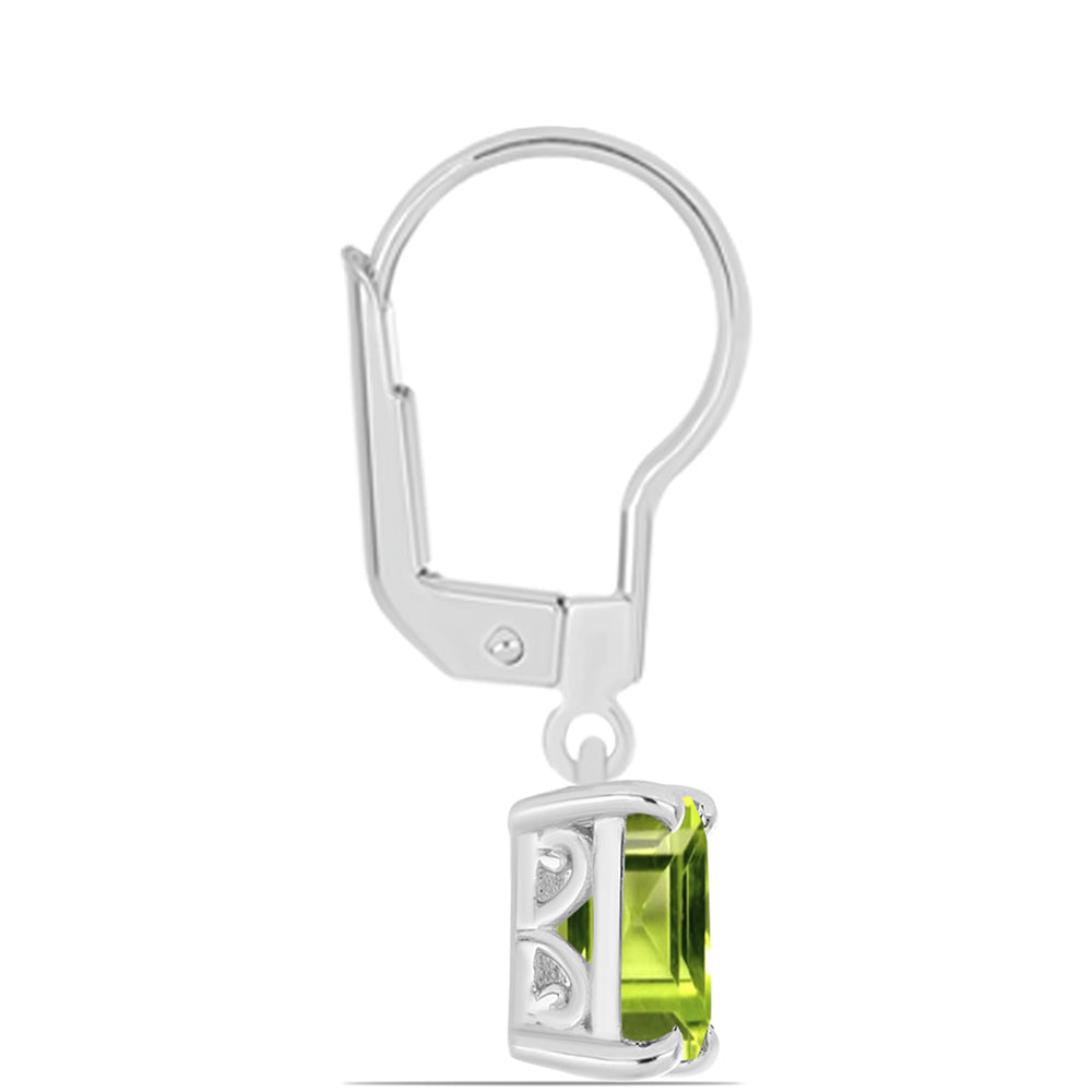 Cercei din Argint 925 ( 1.87 grame ) cu Peridot Changbai 2.14 Carate 2 