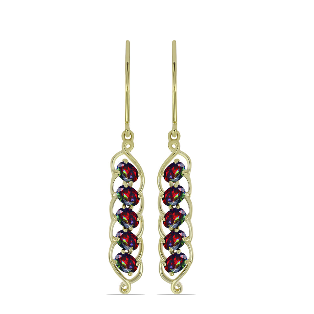 Cercei din Argint 925 Placat cu Aur ( 2.88 grame ) cu Opal Etiopian Negru Lega Dembi 1.02 Carate 1 
