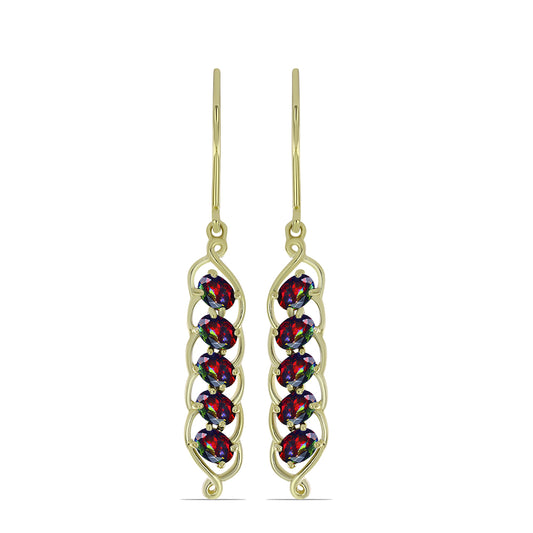 Cercei din Argint 925 Placat cu Aur ( 2.88 grame ) cu Opal Etiopian Negru Lega Dembi 1.02 Carate