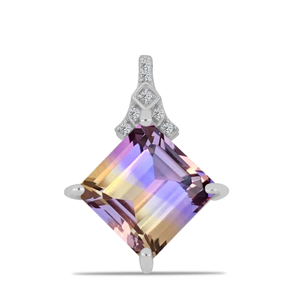 Pandantiv din Argint 925 ( 1.43 grame ) cu Ametrin Anahi și Topaz Alb 4.97 Carate 1 