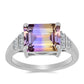 Inel din Argint 925 ( 2.89 grame ) cu Ametrin Anahi și Topaz Alb 3.35 Carate