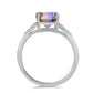 Inel din Argint 925 ( 1.97 grame ) cu Ametrin Anahi și Topaz Alb 2.26 Carate