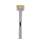 Set din Argint 925 ( 3.4 grame ) cu Citrin Ural și Topaz Alb 1.47 Carate ( Cercei+Inel+Pandantiv )