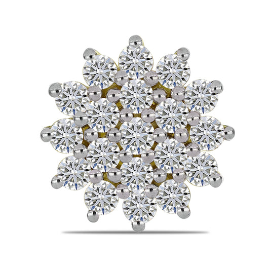 Broşă din Argint 925 Placat cu Aur ( 1.81 grame ) cu Diamant Certificat cultivat în laborator 0.47 Carate