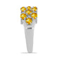 Inel din Argint 925 ( 3.83 grame ) cu Citrin Ural și Topaz Alb 1.61 Carate