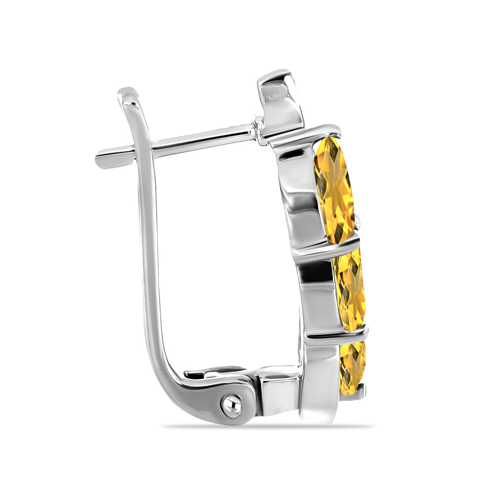 Cercei din Argint 925 ( 4.96 grame ) cu Citrin Ural 1.41 Carate