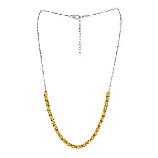 Colier din Argint 925 ( 7.75 grame ) cu Citrin Ural 5.18 Carate