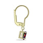Cercei din Argint 925 Placat cu Aur ( 1.44 grame ) cu Opal Etiopian Negru Lega Dembi 0.55 Carate