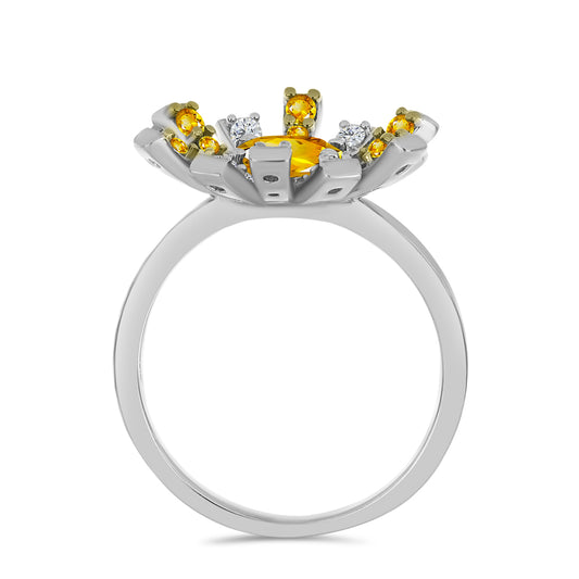 Inel din Argint 925 ( 4.05 grame ) cu Citrin Ural 1.91 Carate