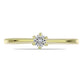 Inel din Argint 925 Placat cu Aur ( 1.65 grame ) cu Diamant Certificat cultivat în laborator 0.2 Carate