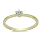 Inel din Argint 925 Placat cu Aur ( 1.65 grame ) cu Diamant Certificat cultivat în laborator 0.2 Carate
