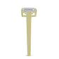 Inel din Argint 925 Placat cu Aur ( 1.57 grame ) cu Diamant Certificat cultivat în laborator 1.02 Carate