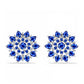 Cercei din Argint 925 ( 6.48 grame ) cu Safir Albastru Australian și Topaz Alb 6 Carate