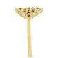 Inel din Argint 925 Placat cu Aur ( 2.59 grame ) cu Diamant Coniac 0.06 Carate
