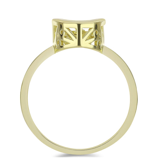 Inel din Argint 925 Placat cu Aur ( 2.52 grame ) cu Diamant Coniac 0.01 Carate