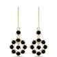 Cercei din Argint 925 Placat cu Aur ( 3.38 grame ) cu Onix Negru 2.77 Carate