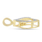 Pandantiv din Argint 925 Placat cu Aur ( 1.89 grame ) cu Diamant Coniac și Topaz Alb 0.21 Carate