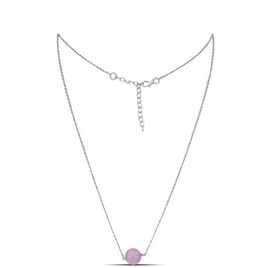 Colier din Argint 925 ( 2.75 grame ) cu Kunzit Pala 7.85 Carate