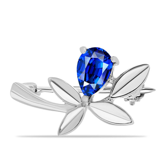 Broşă din Argint 925 ( 1.55 grame ) cu Safir Albastru Australian 0.57 Carate
