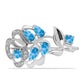 Broşă din Argint 925 ( 3.79 grame ) cu Larimar de Barahona și Topaz Alb 1.57 Carate