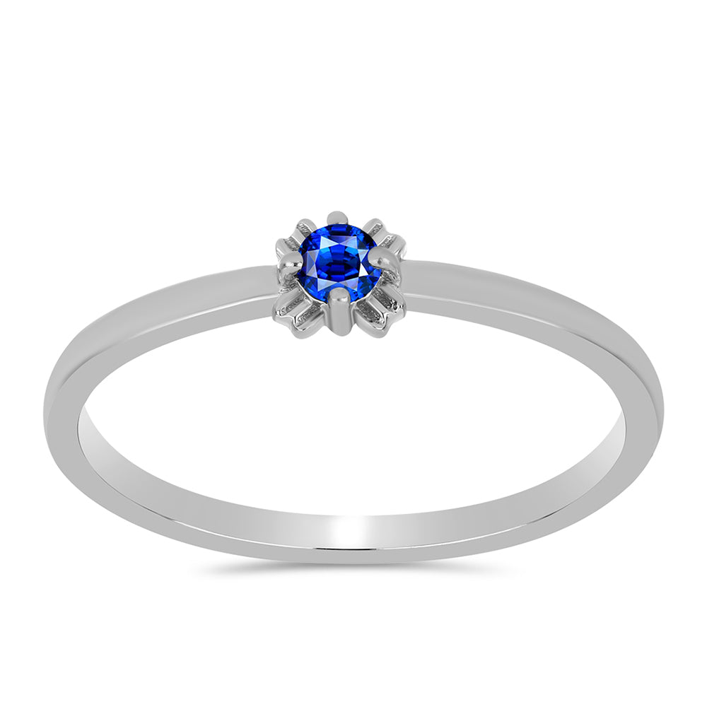 Inel din Argint 925 ( 1.42 grame ) cu Safir Albastru Australian 0.16 Carate 1 