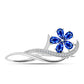 Broşă din Argint 925 ( 2.99 grame ) cu Safir Albastru Australian și Topaz Alb 1.85 Carate