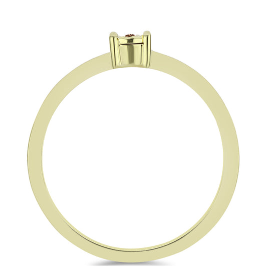 Inel din Argint 925 Placat cu Aur ( 1.6 grame ) cu Diamant Coniac 0.01 Carate