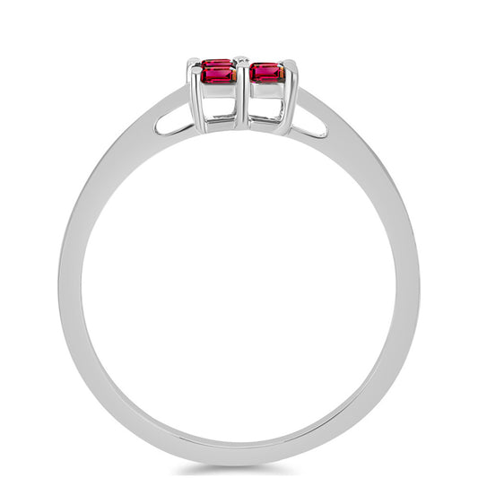 Inel din Argint 925 ( 1.93 grame ) cu Rubelit Cruzeiro 0.4 Carate