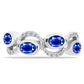 Inel din Argint 925 ( 3.4 grame ) cu Safir Albastru Australian și Topaz Alb 1.53 Carate