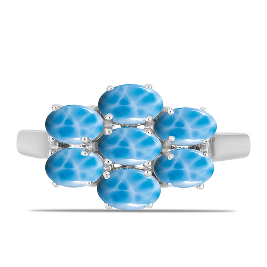 Inel din Argint 925 ( 2.48 grame ) cu Larimar de Barahona 2.13 Carate