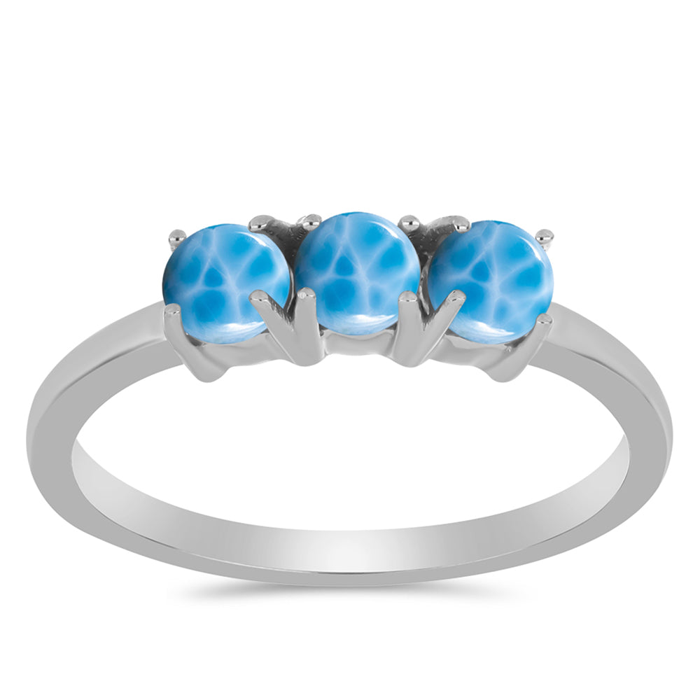 Inel din Argint 925 ( 2.15 grame ) cu Larimar de Barahona 1.15 Carate 3 