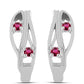 Cercei din Argint 925 ( 3.69 grame ) cu Rubelit Cruzeiro 0.18 Carate