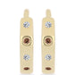 Cercei din Argint 925 Placat cu Aur ( 1.28 grame ) cu Diamant Coniac și Topaz Alb 0.08 Carate