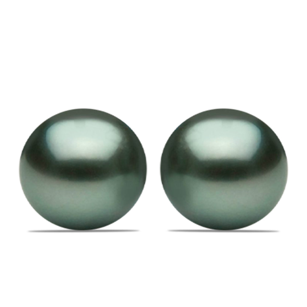 Cercei din Argint 925 Placat cu Aur ( 0.62 grame ) cu Perlă De apă Dulce cu Efect "Verde Tahitian" 1.53 Carate 1 