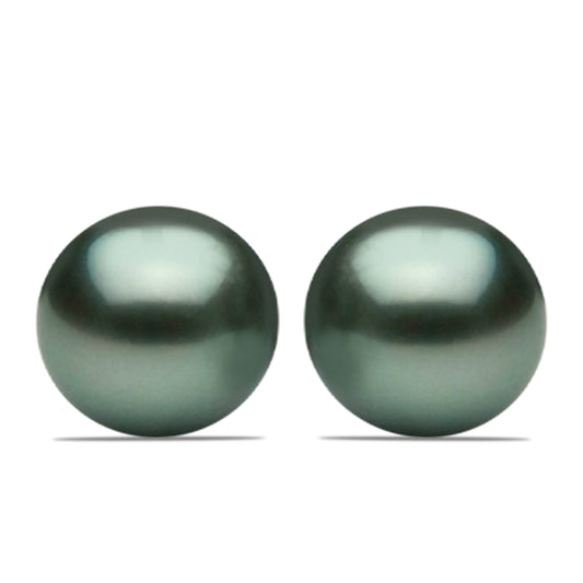 Cercei din Argint 925 Placat cu Aur ( 0.62 grame ) cu Perlă De apă Dulce cu Efect "Verde Tahitian" 1.53 Carate