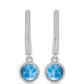 Cercei din Argint 925 ( 3.59 grame ) cu Larimar de Barahona 1.38 Carate