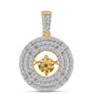 Pandantiv din Argint 925 Placat cu Aur ( 2.91 grame ) cu Diamant Coniac și Topaz Alb 0.62 Carate