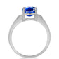 Inel din Argint 925 ( 2.36 grame ) cu Safir Albastru Australian 3.83 Carate