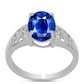 Inel din Argint 925 ( 2.36 grame ) cu Safir Albastru Australian 3.83 Carate