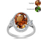 Inel din Argint 925 ( 3.39 grame ) cu Zultanit Anatolian Certificat cultivat în laborator și Topaz Alb 7.23 Carate
