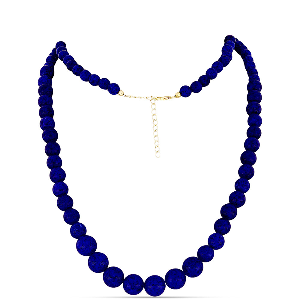 Colier din Argint 925 Placat cu Aur ( 1.03 grame ) cu Lapis Lazuli 200.85 Carate 1 